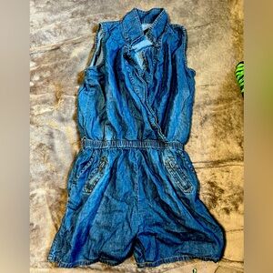 Blue denim romper - size small